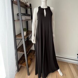 Marie Saint Pierre Elegant Long Black Sleeveless Dress Size 3